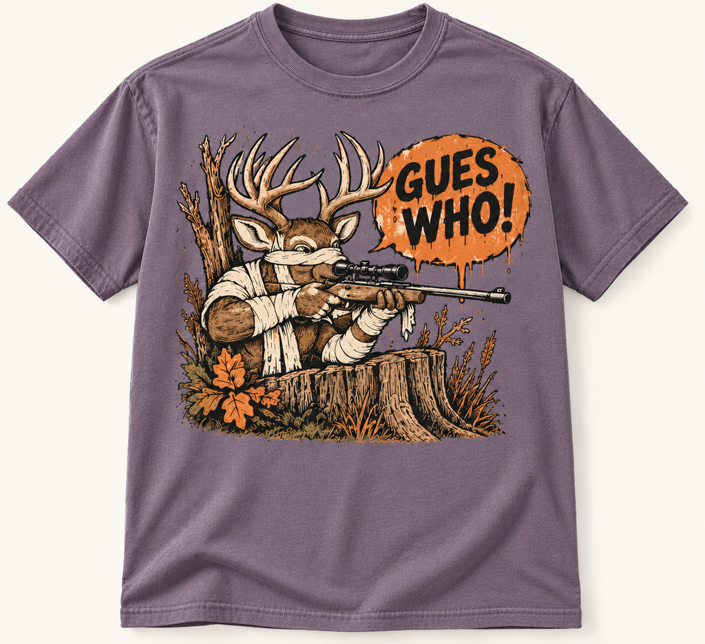 Guess Who! Funny Halloween Whitetail Deer Hunting Graphic Tee