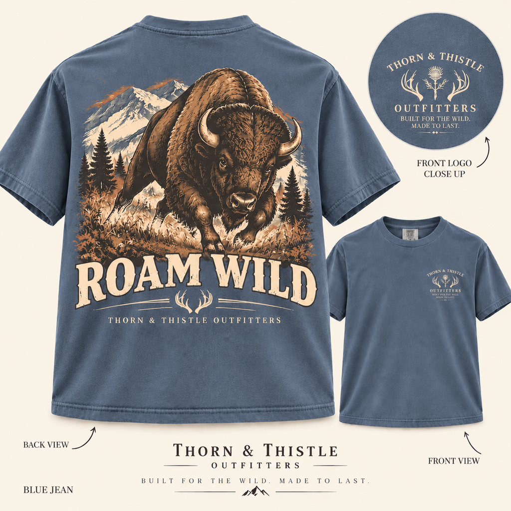 Roam Wild Bison Graphic Tee