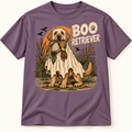 Boo Retriever Funny Halloween Duck Hunting Dog Graphic Tee