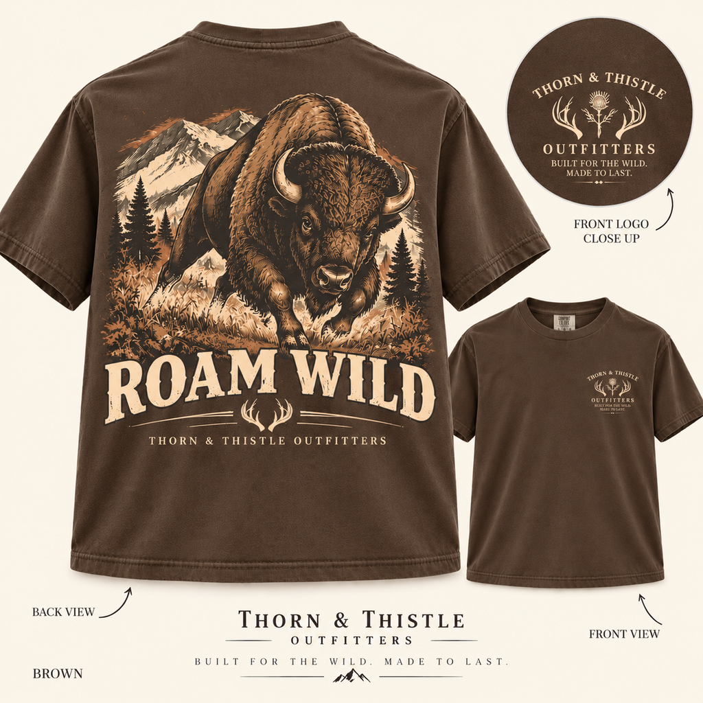 Roam Wild Bison Graphic Tee