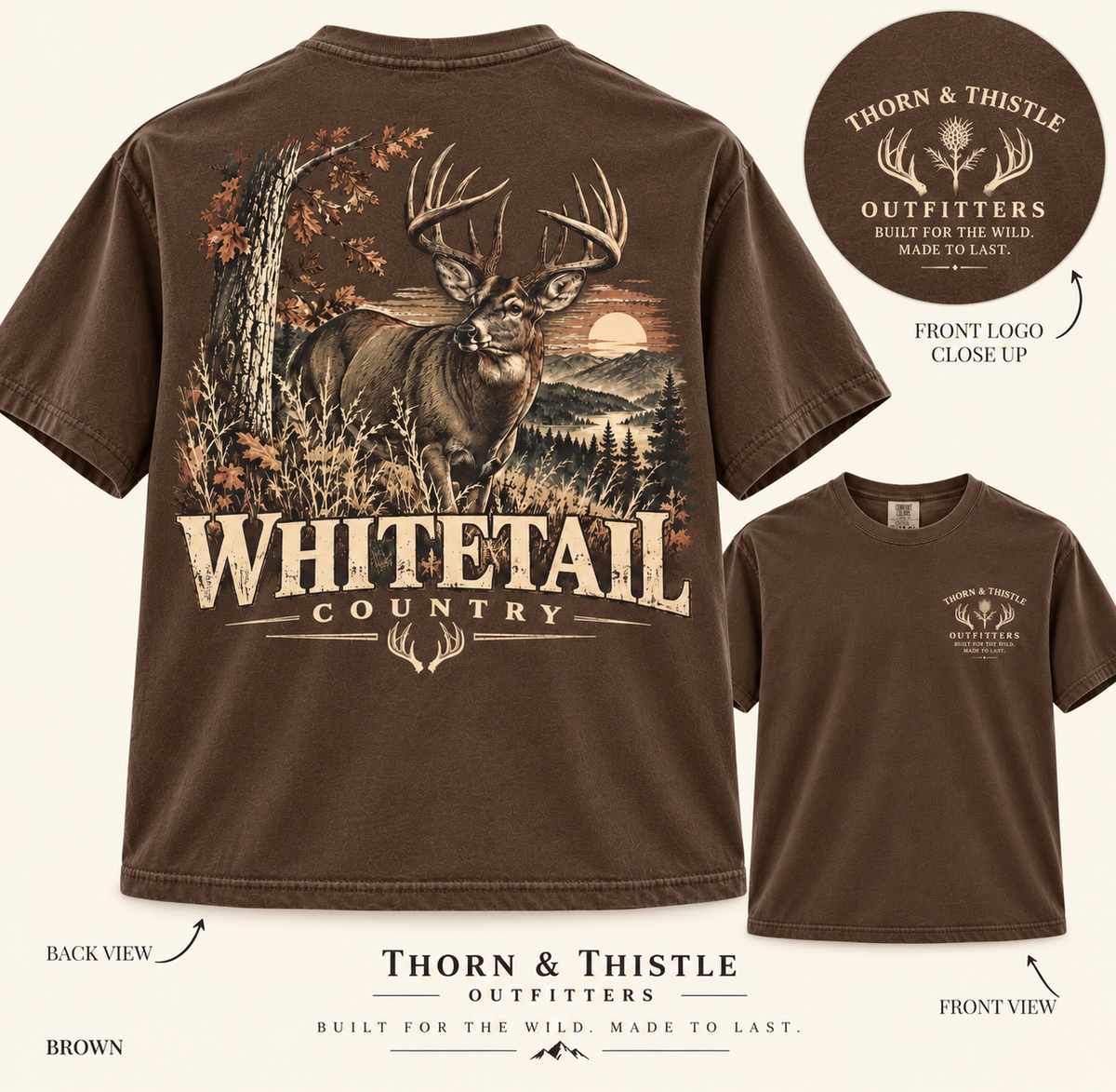 Whitetail Country Hunting Graphic Tee