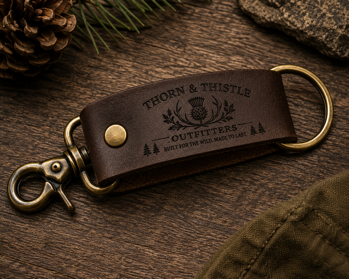 Trailhead Leather Keychain