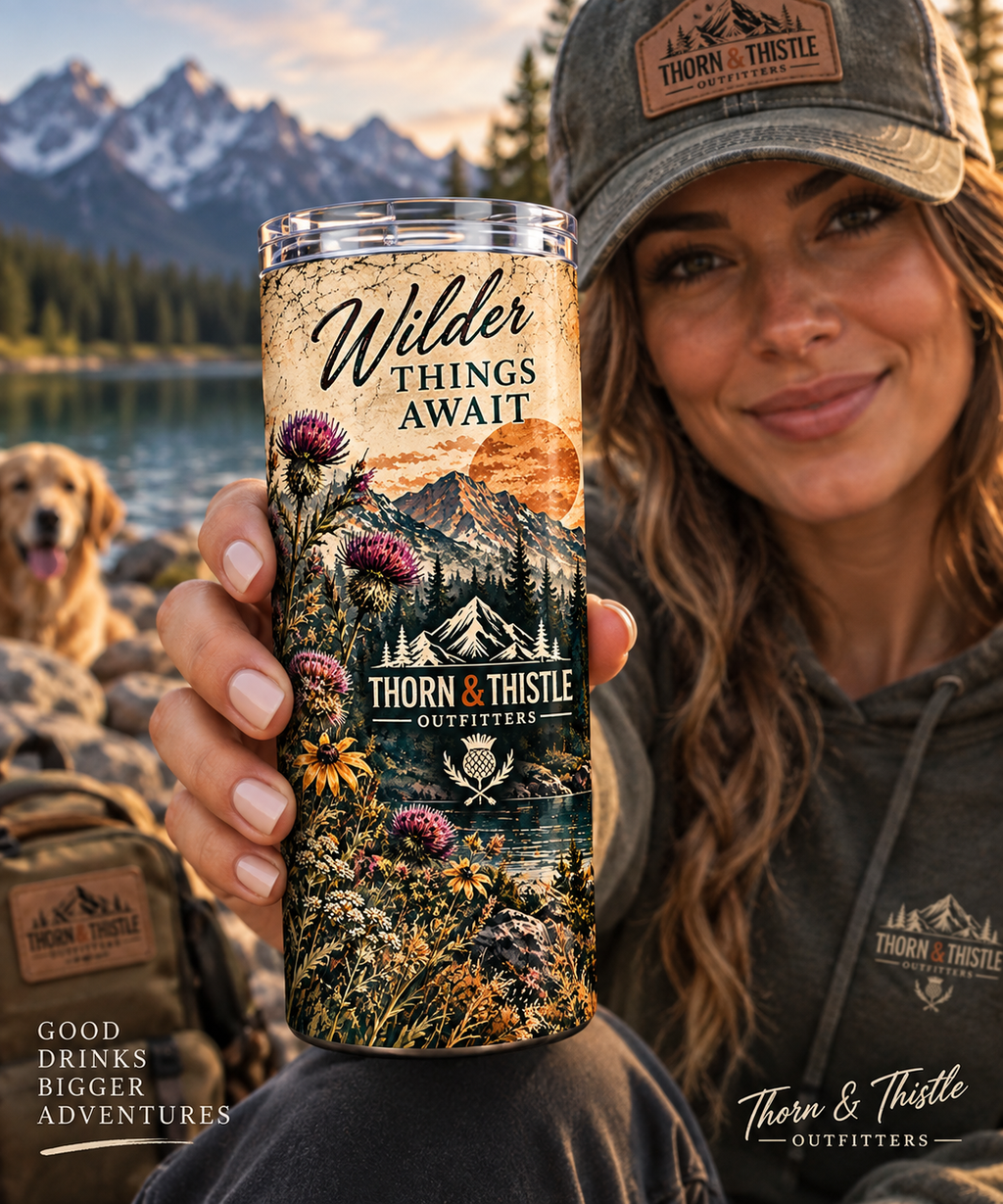 Wilder Things Await 20 oz Adventure Tumbler