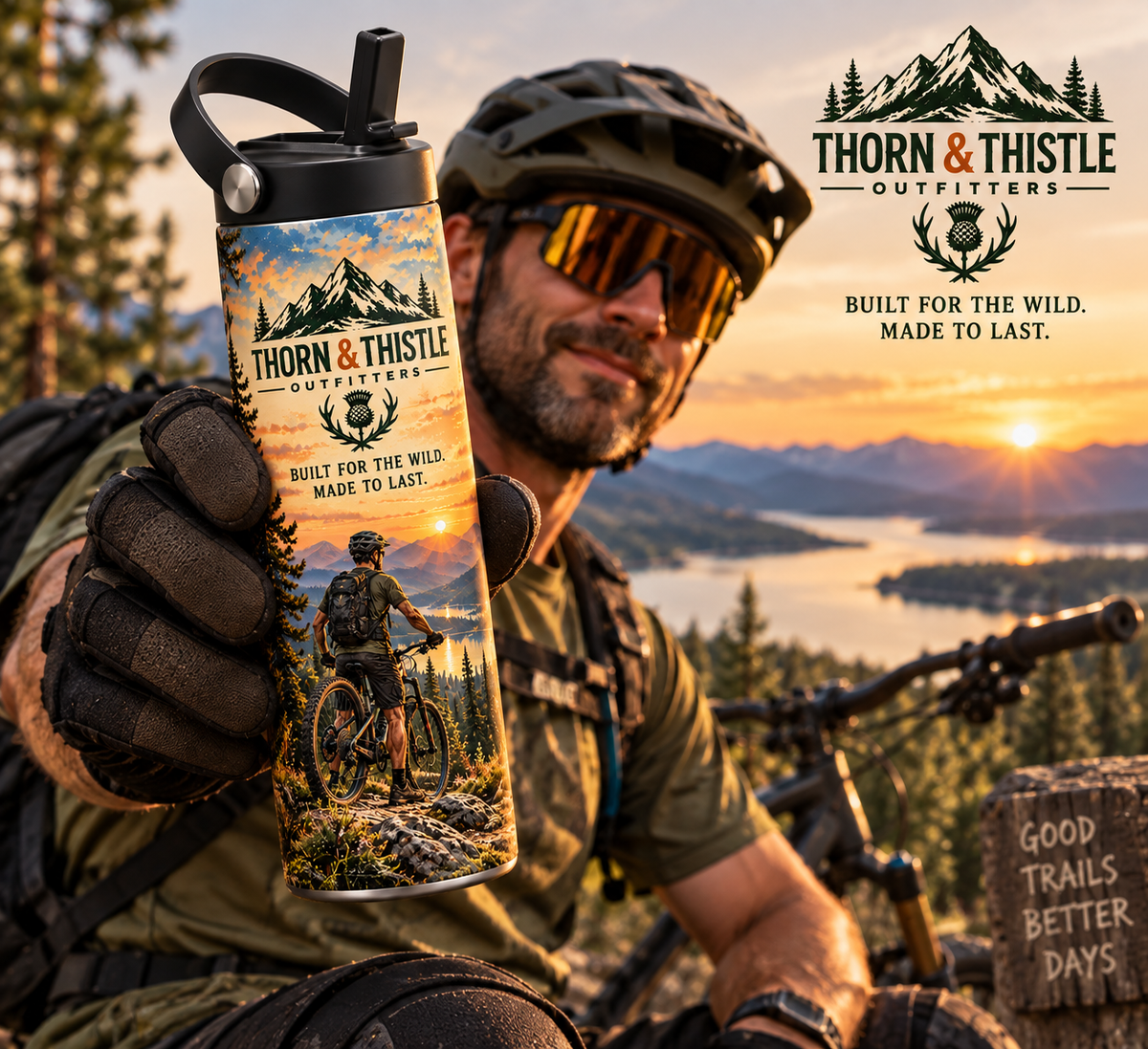 Ride Explore Repeat 20 oz Mountain Biking Tumbler
