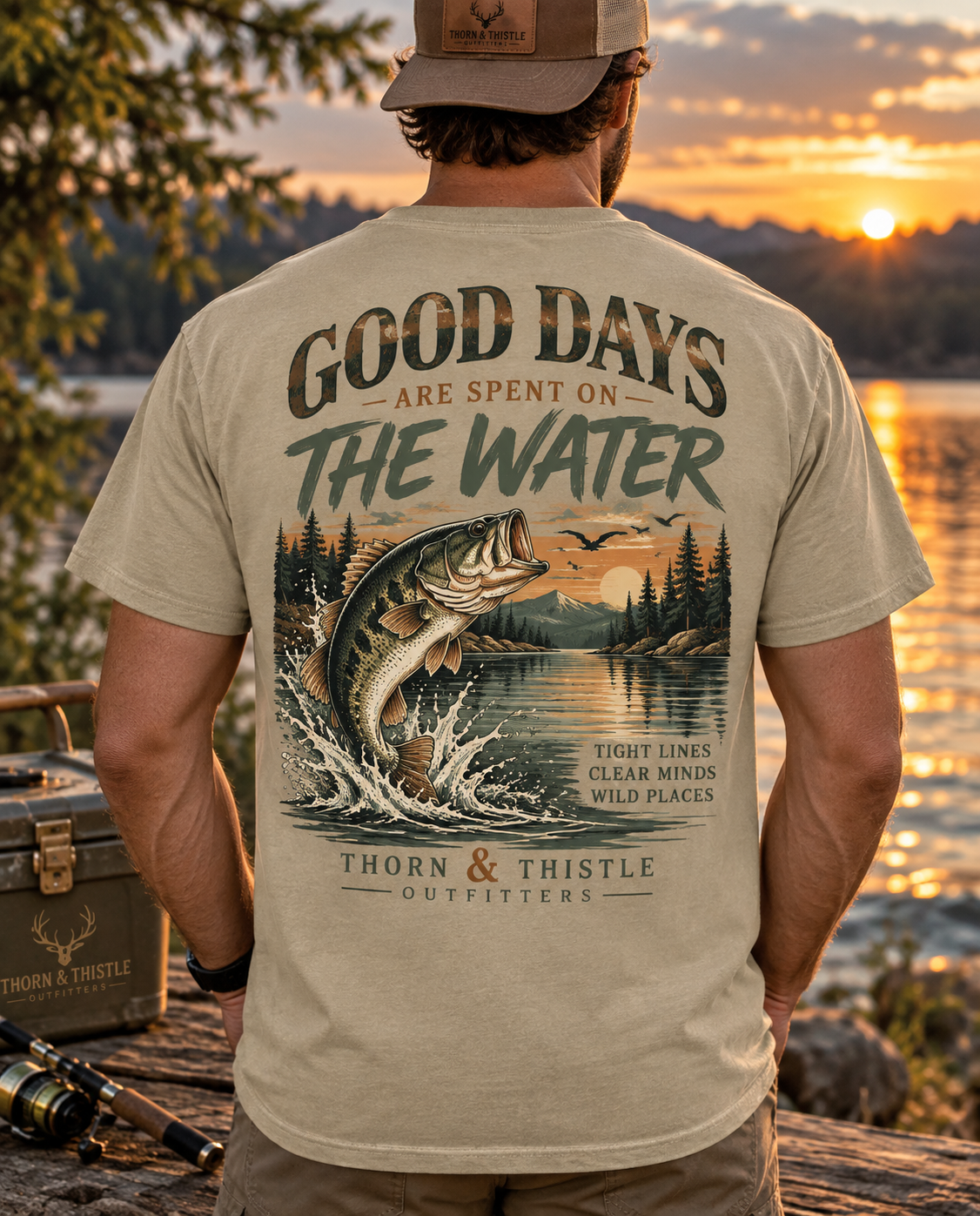 Good Days on the Water – Vintage Bass Fishing Tee