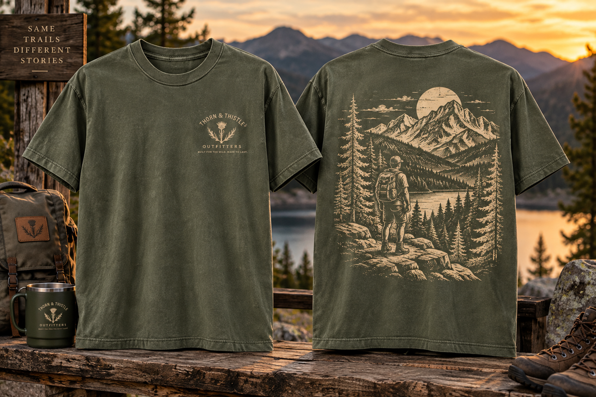 Vintage Mountain Hiking Graphic Tee