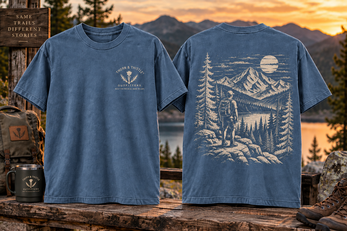 Vintage Mountain Hiking Graphic Tee