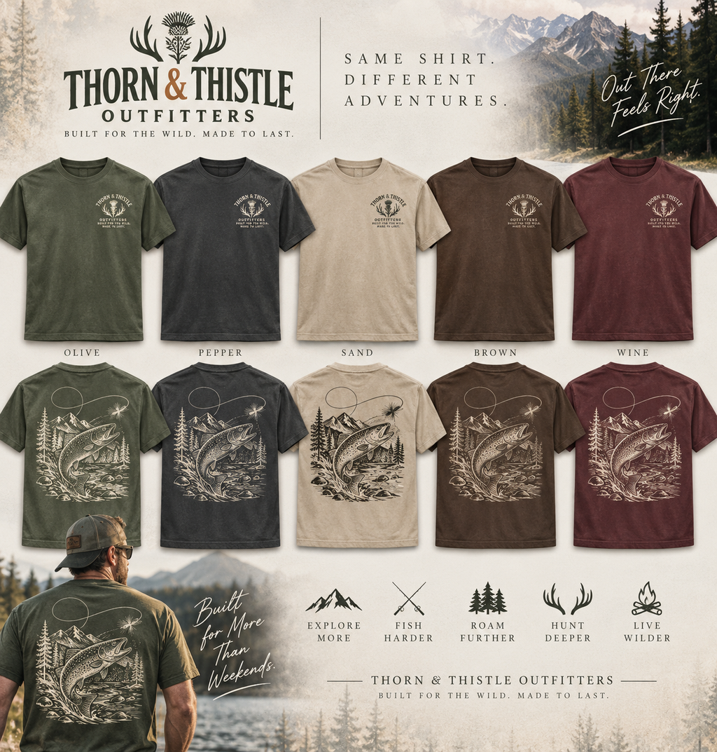 Vintage Fly Fishing Trout Graphic Tee