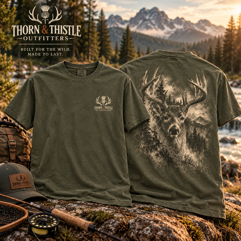 Vintage Whitetail Buck Hunting Graphic Tee