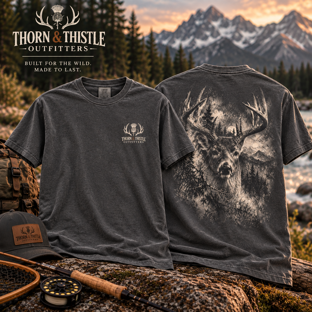 Vintage Whitetail Buck Hunting Graphic Tee