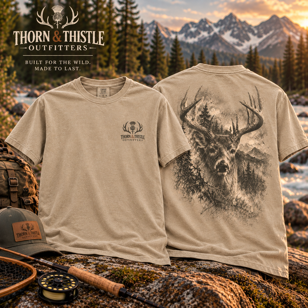 Vintage Whitetail Buck Hunting Graphic Tee