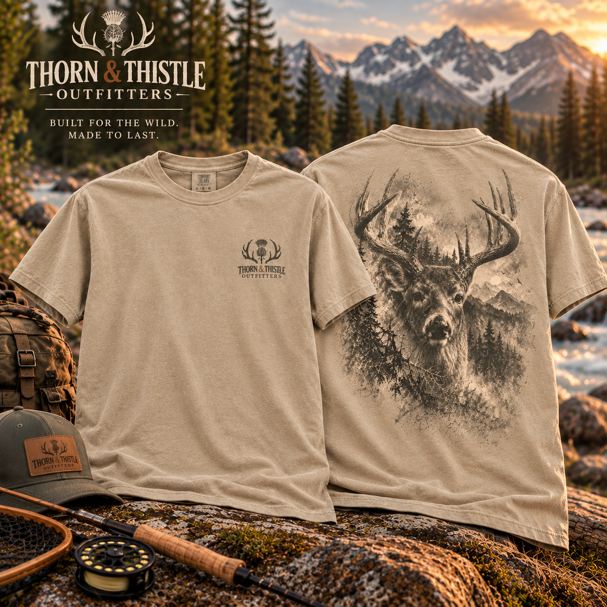 Vintage Whitetail Buck Hunting Graphic Tee