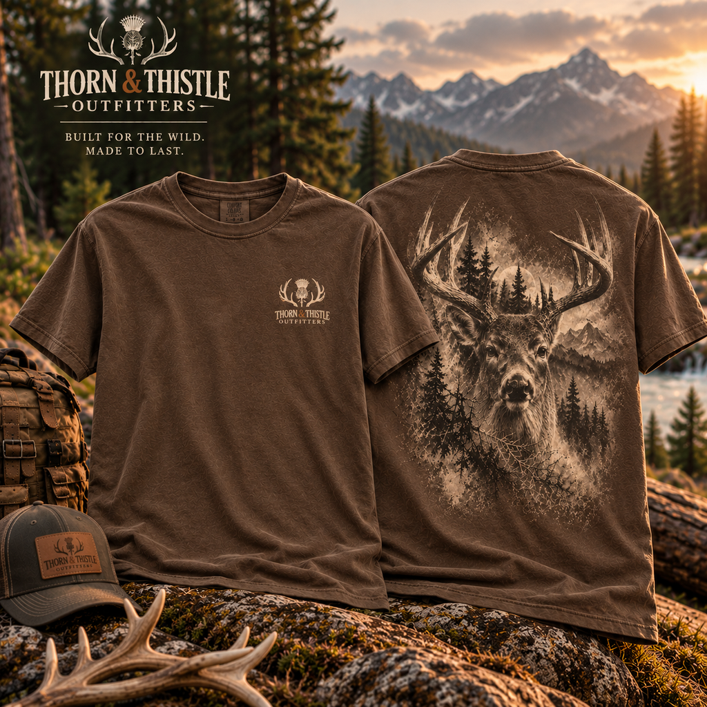 Vintage Whitetail Buck Hunting Graphic Tee