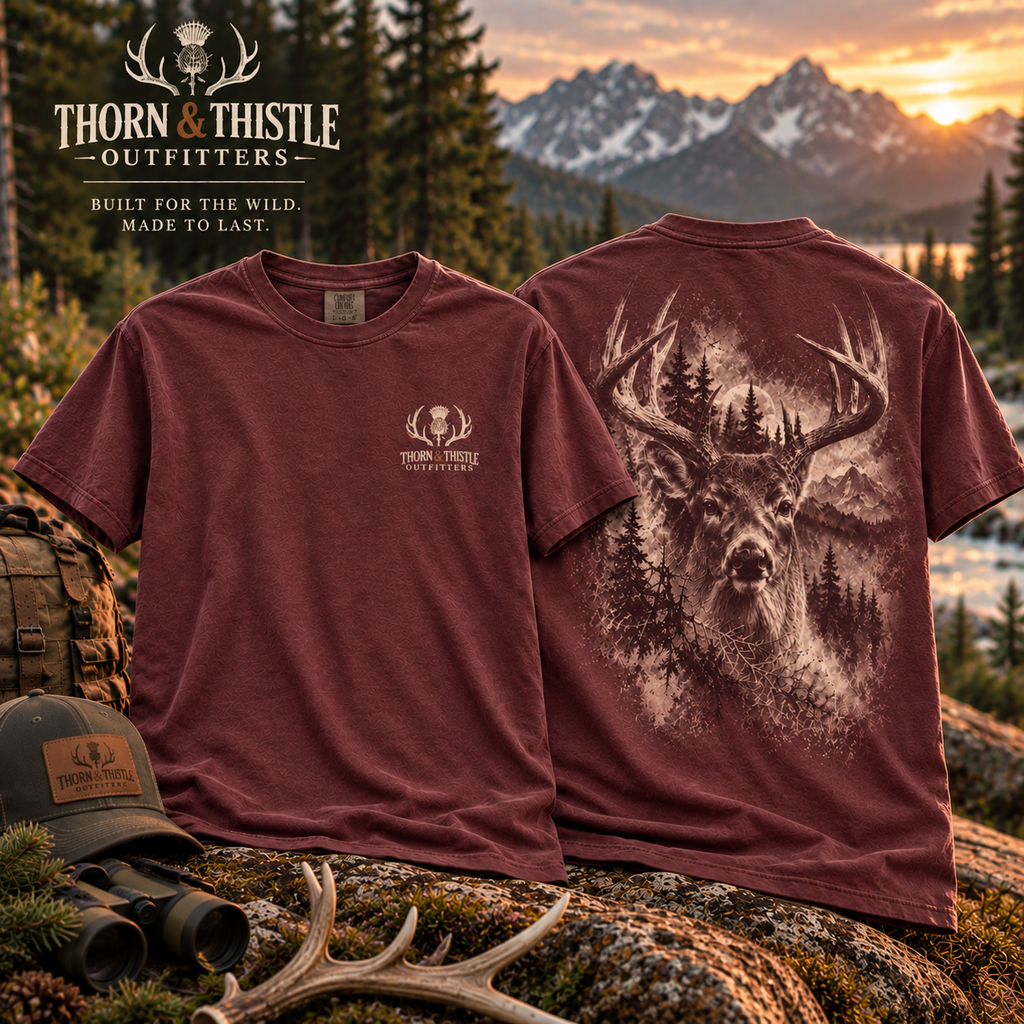 Vintage Whitetail Buck Hunting Graphic Tee