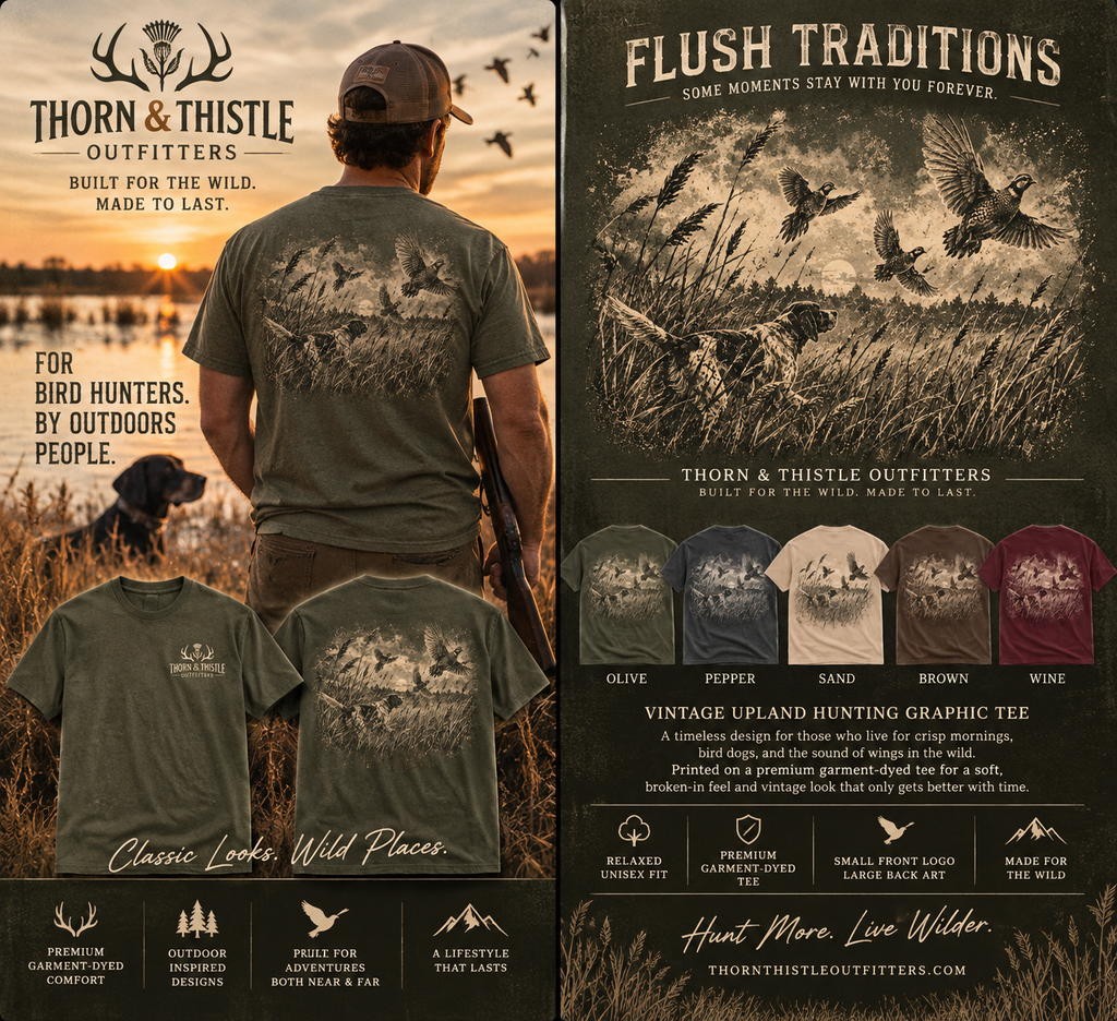 Vintage Upland Bird Hunting Graphic Tee