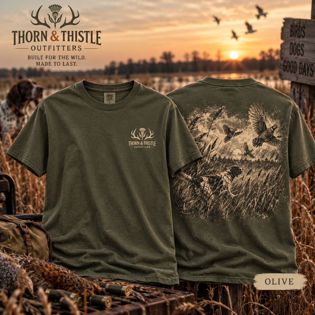 Vintage Upland Bird Hunting Graphic Tee