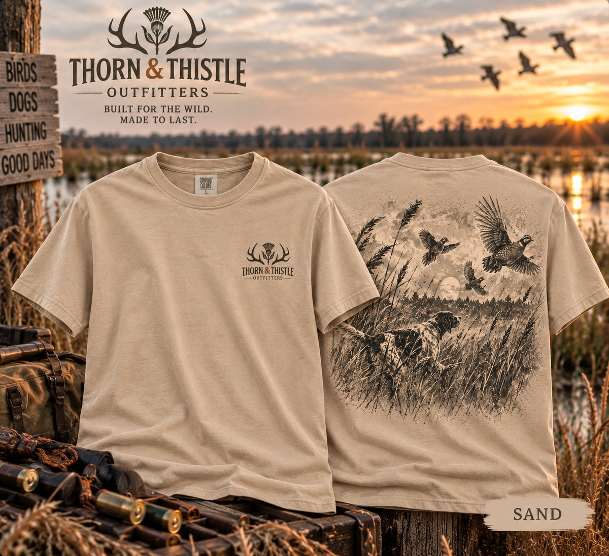 Vintage Upland Bird Hunting Graphic Tee