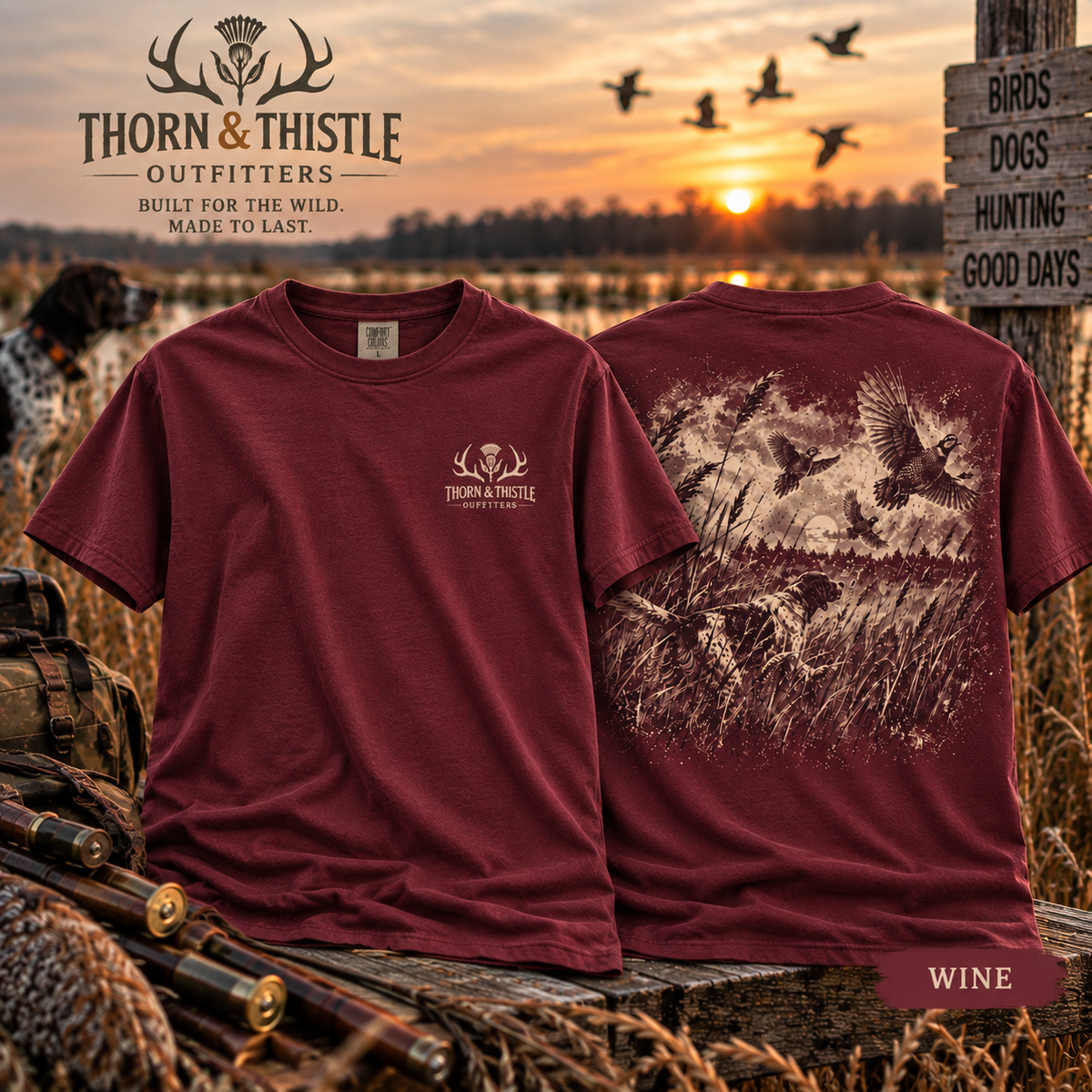 Vintage Upland Bird Hunting Graphic Tee