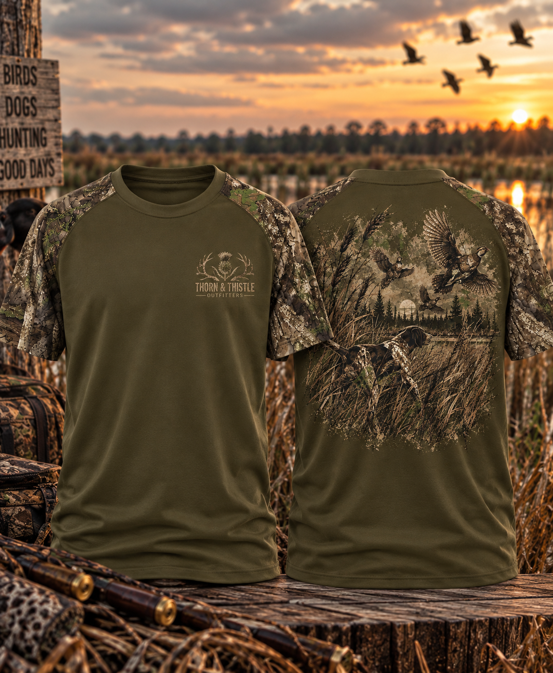 Camo Upland Bird Hunting Performance Tee