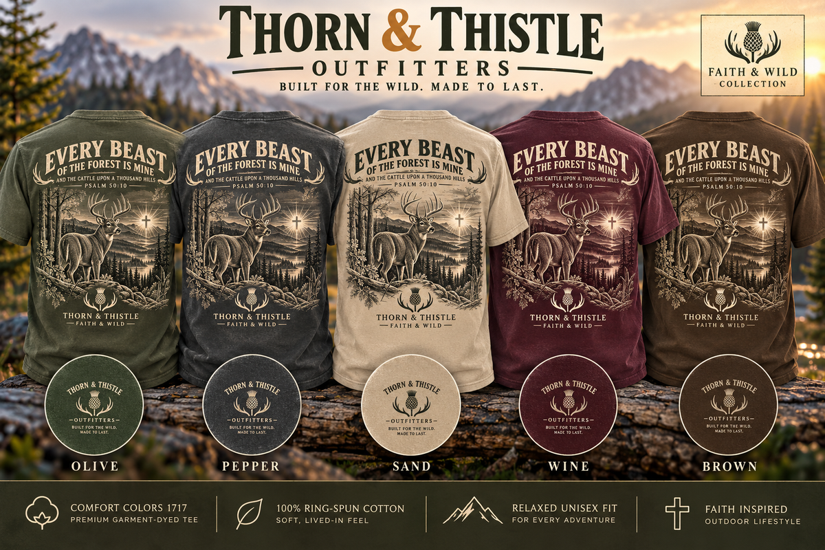 Every Beast Christian Hunting Tee – Psalm 50:10