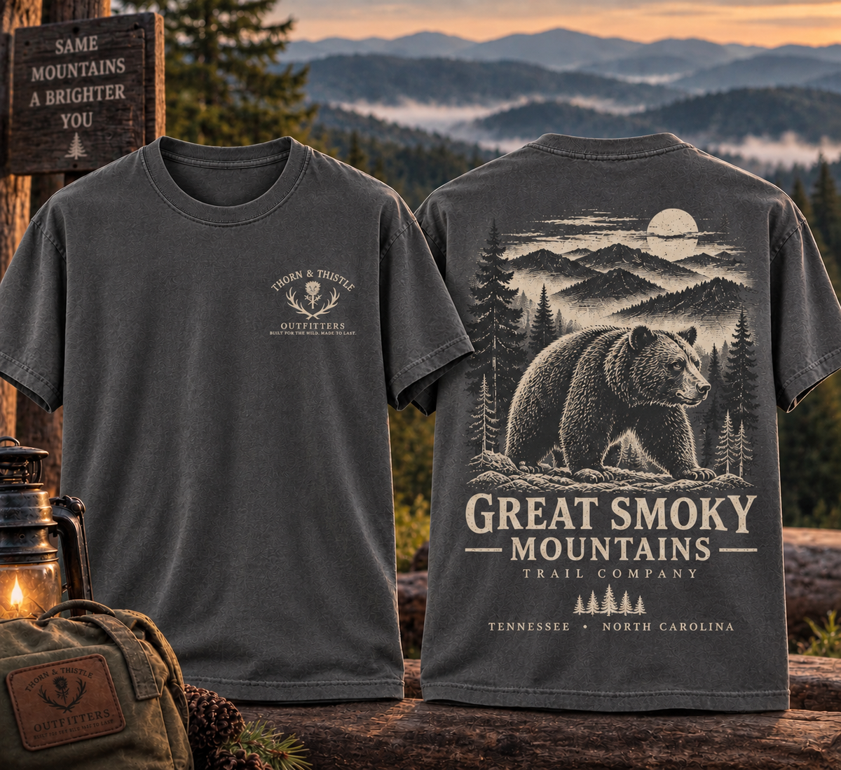 Great Smoky Mountains Black Bear Tee – Vintage Outdoor Shirt