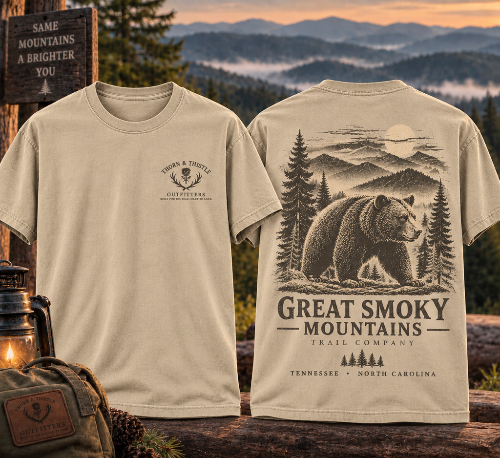 Great Smoky Mountains Black Bear Tee – Vintage Outdoor Shirt