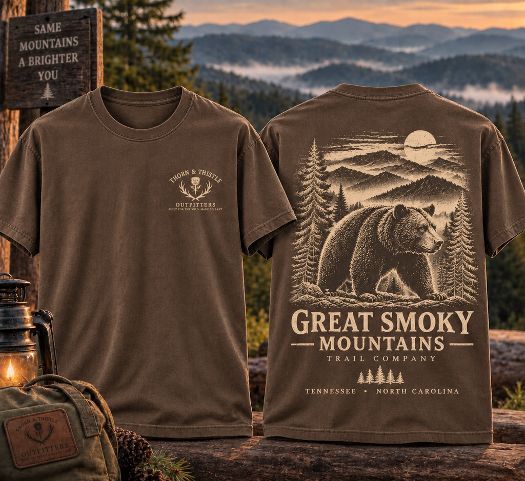 Great Smoky Mountains Black Bear Tee – Vintage Outdoor Shirt