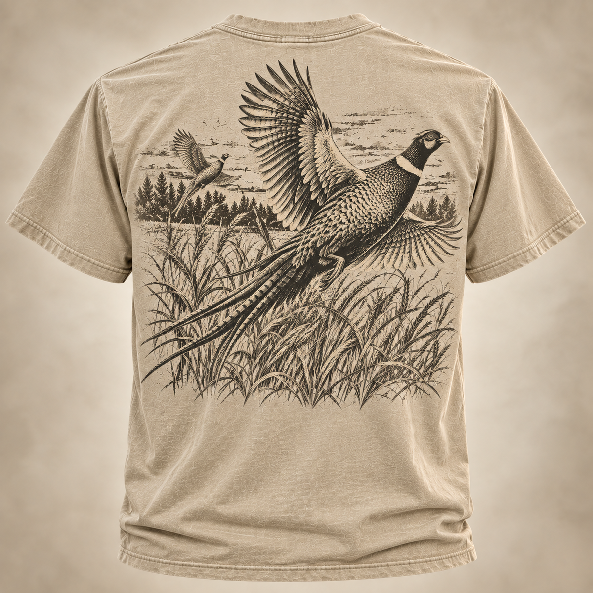 Pheasant Hunting Shirt – Vintage Rooster Flush Outdoor Tee
