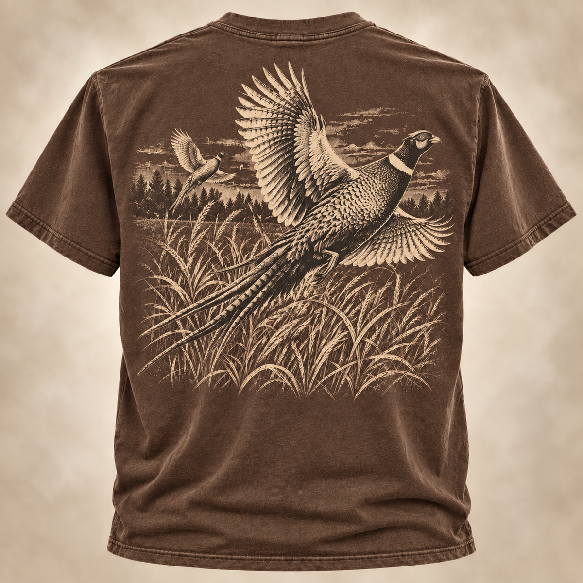 Pheasant Hunting Shirt – Vintage Rooster Flush Outdoor Tee