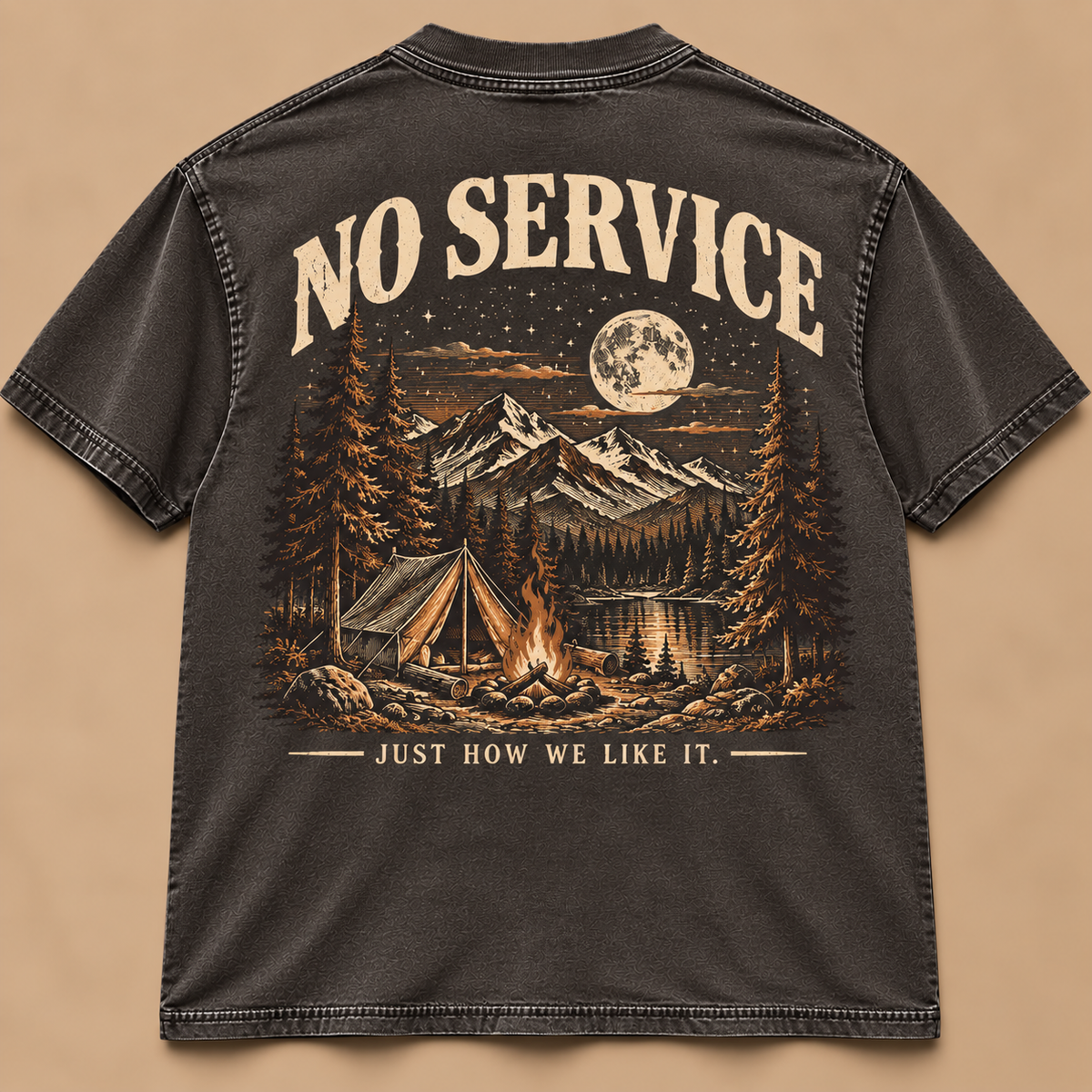 No Service Camping Adventure Tee