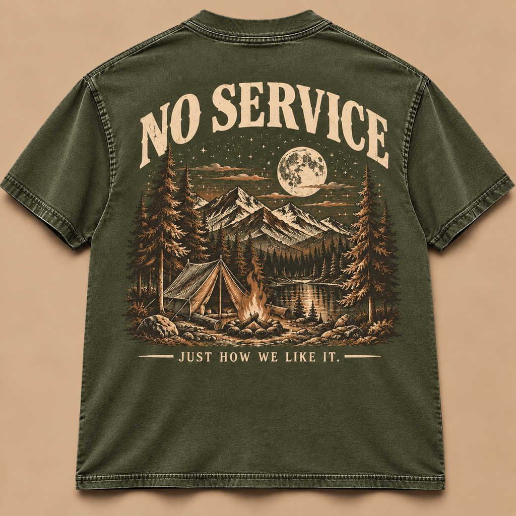 No Service Camping Adventure Tee