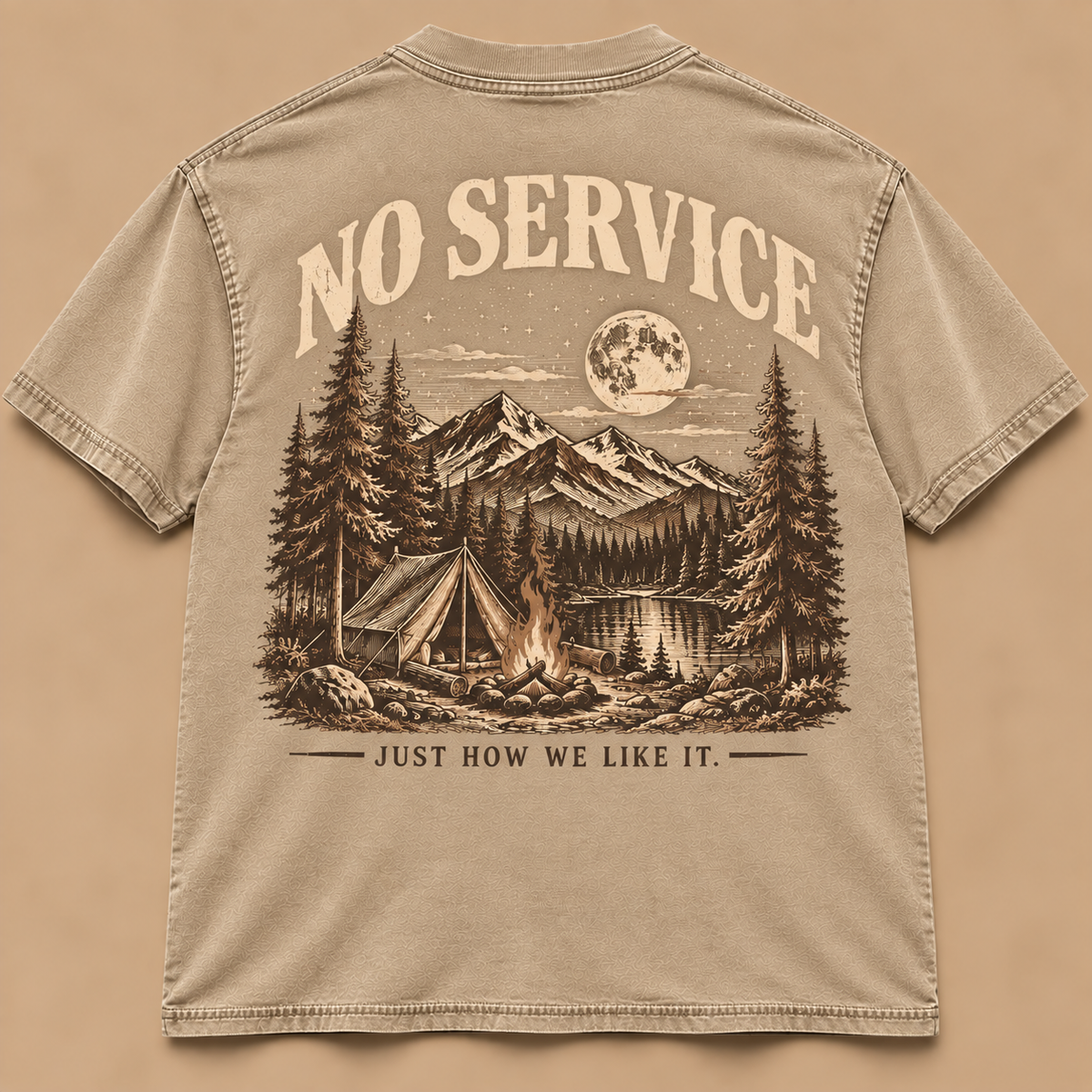 No Service Camping Adventure Tee