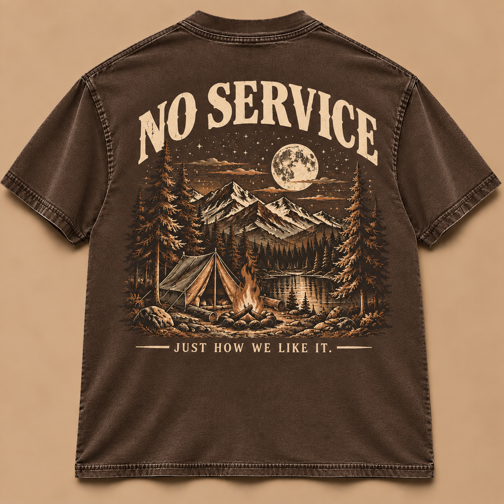 No Service Camping Adventure Tee