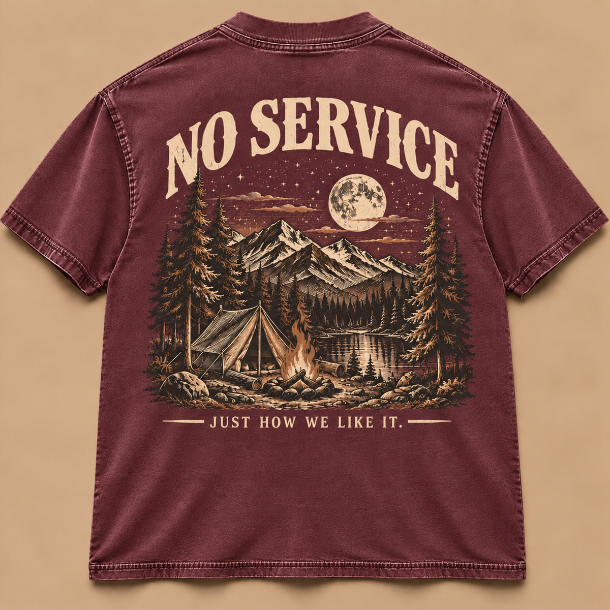 No Service Camping Adventure Tee