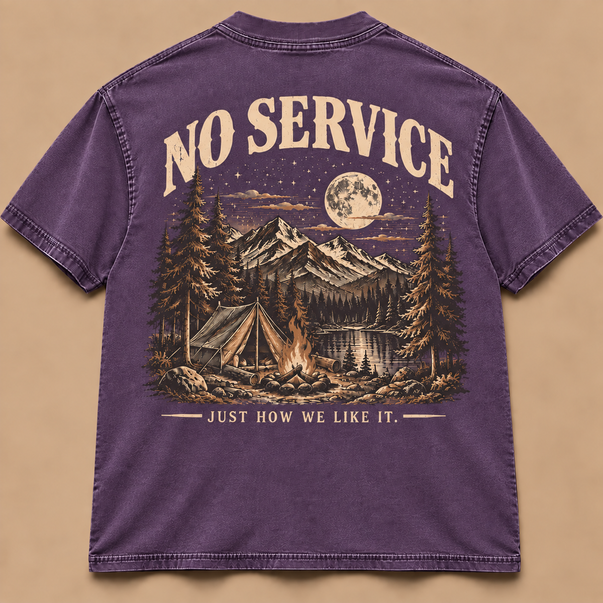 No Service Camping Adventure Tee