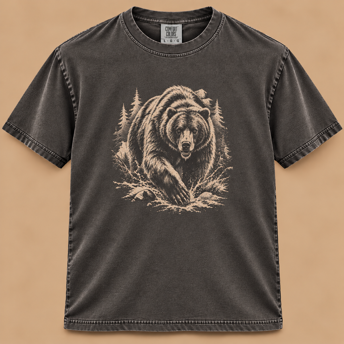 Charging Grizzly Bear Graphic Tee