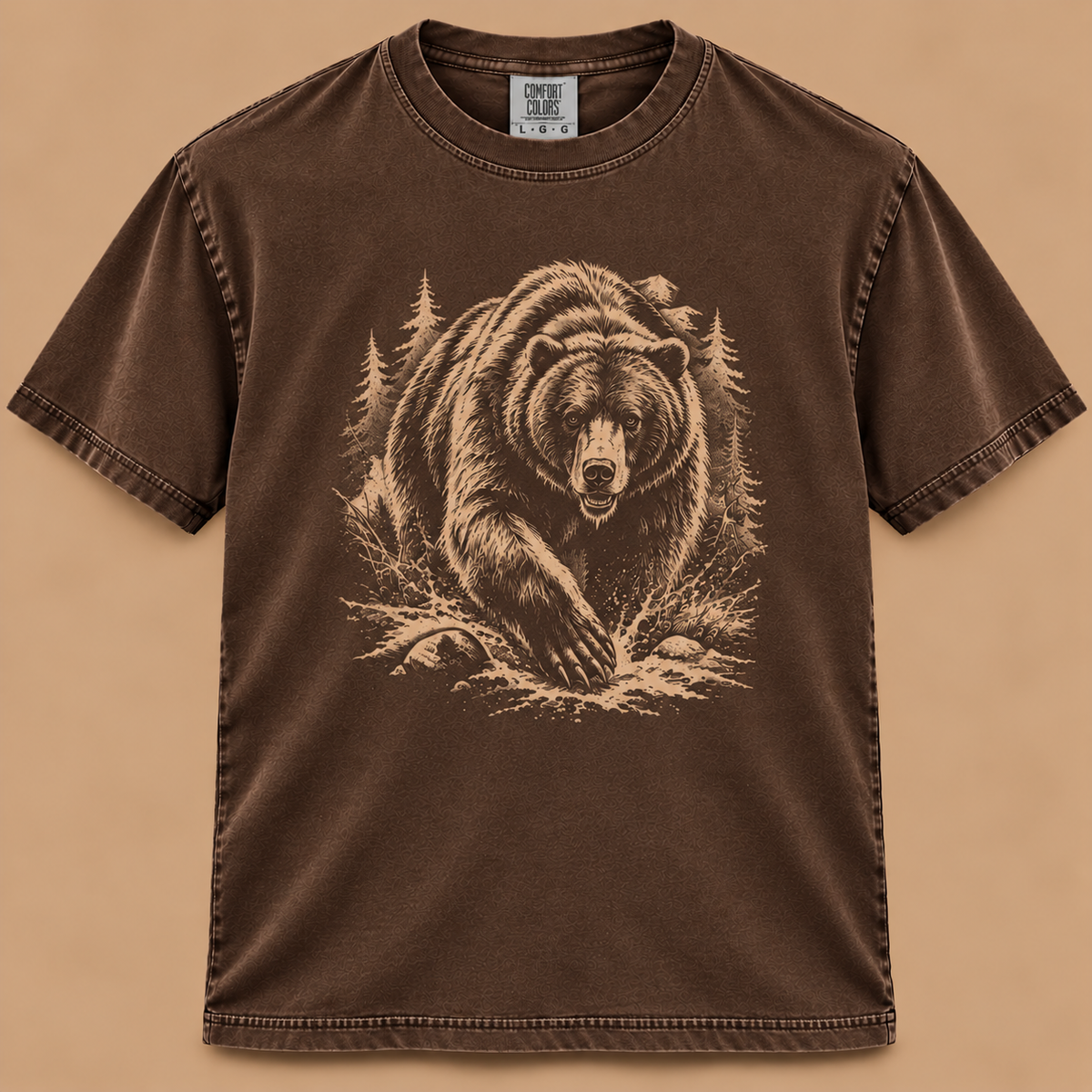 Charging Grizzly Bear Graphic Tee