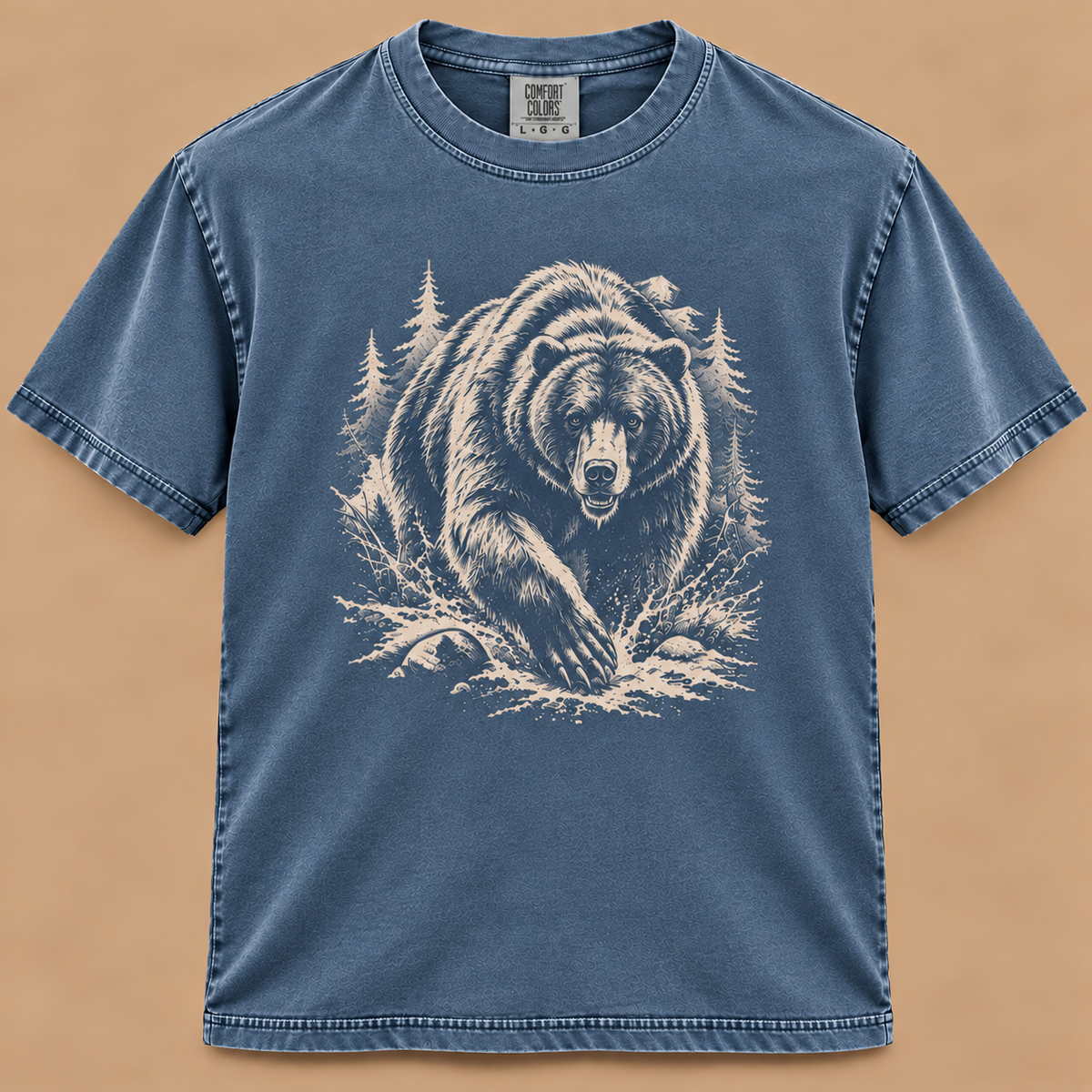 Charging Grizzly Bear Graphic Tee