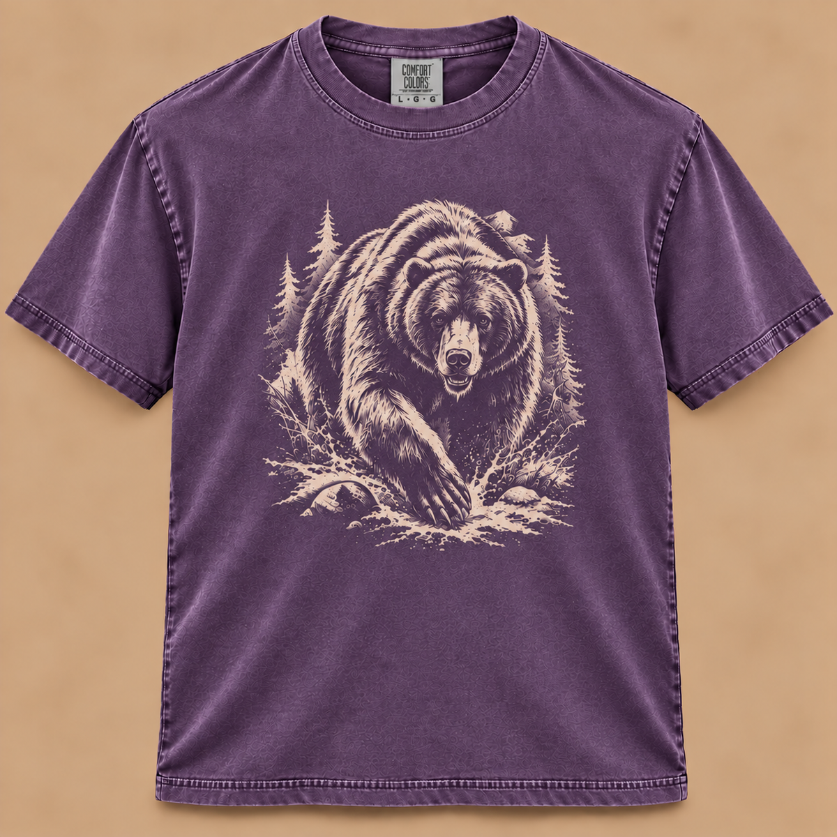 Charging Grizzly Bear Graphic Tee