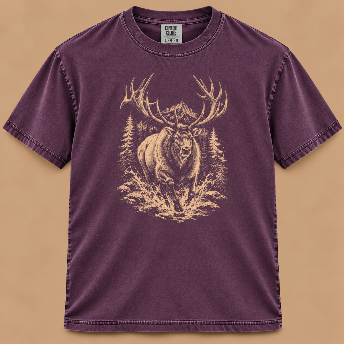 Charging Bull Elk Graphic Tee
