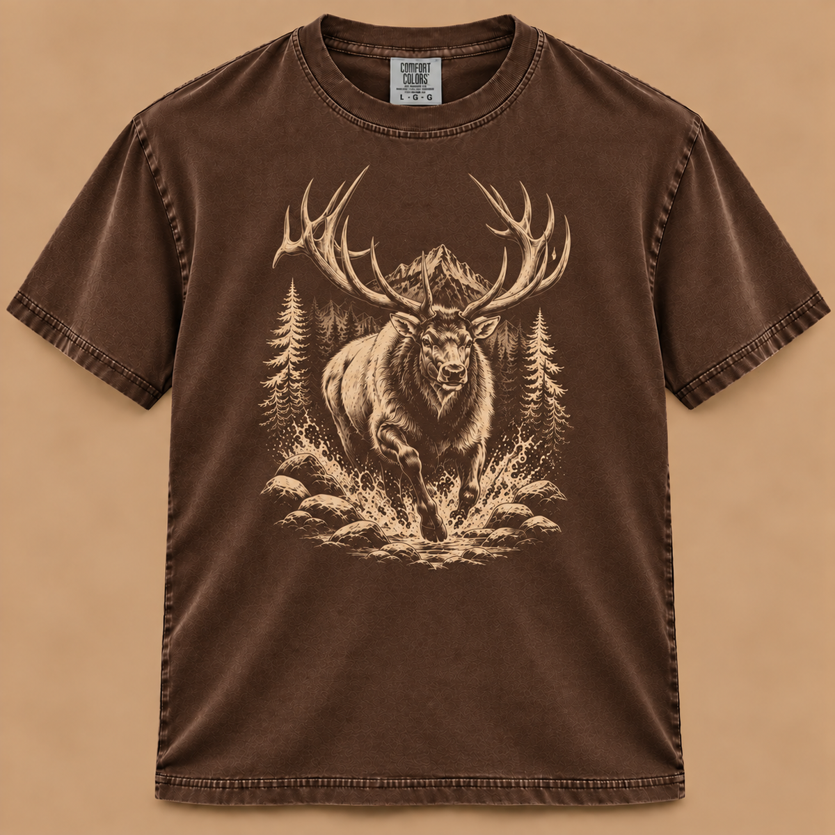 Charging Bull Elk Graphic Tee