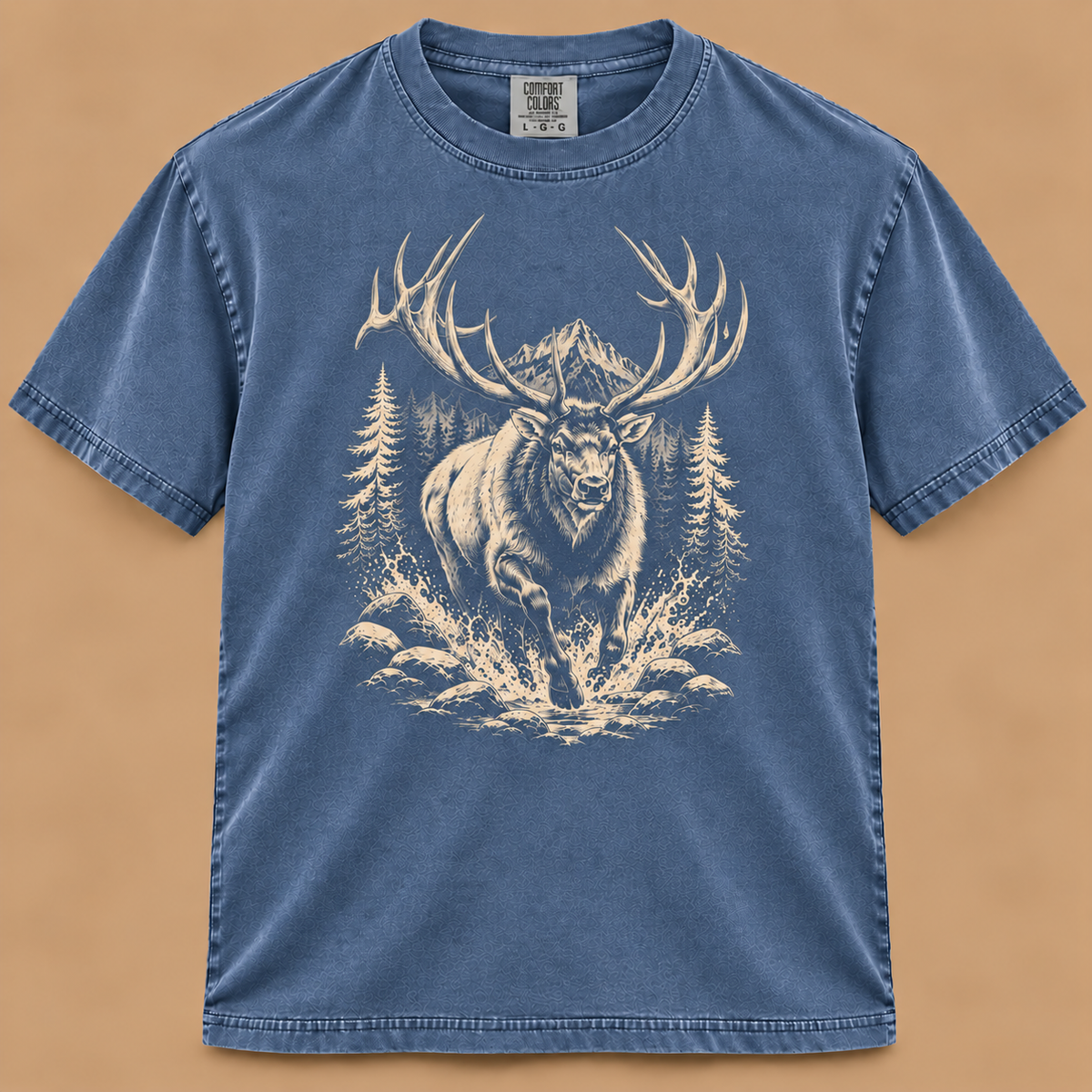 Charging Bull Elk Graphic Tee