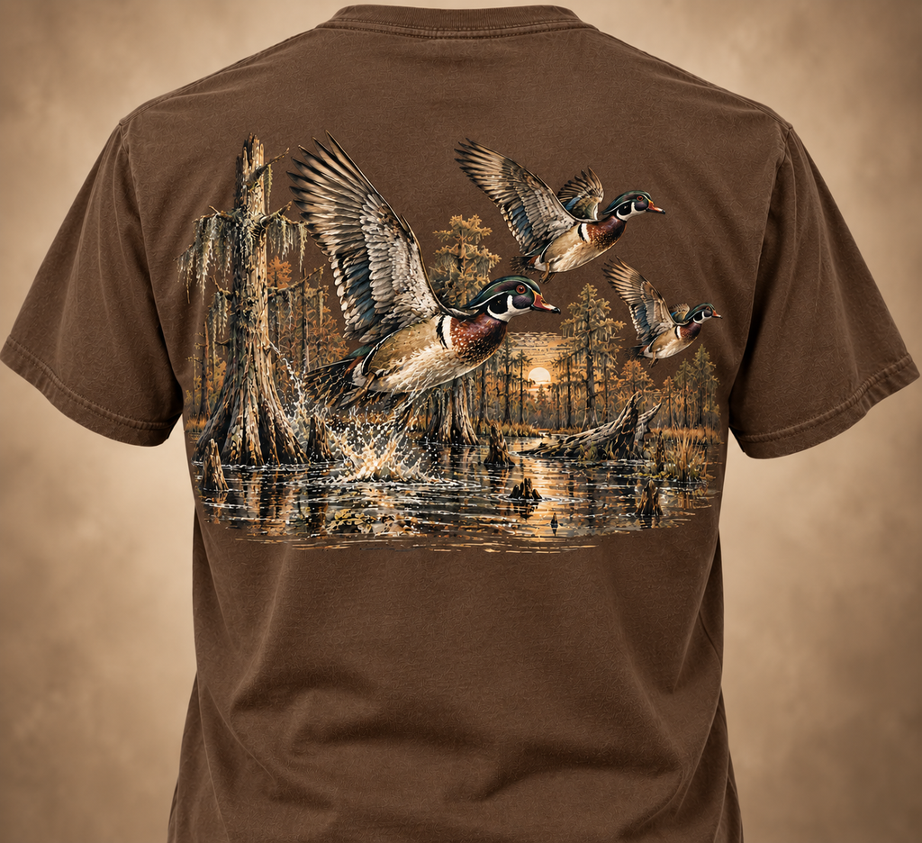 Wood Duck Sunrise Tee – Vintage Duck Hunting