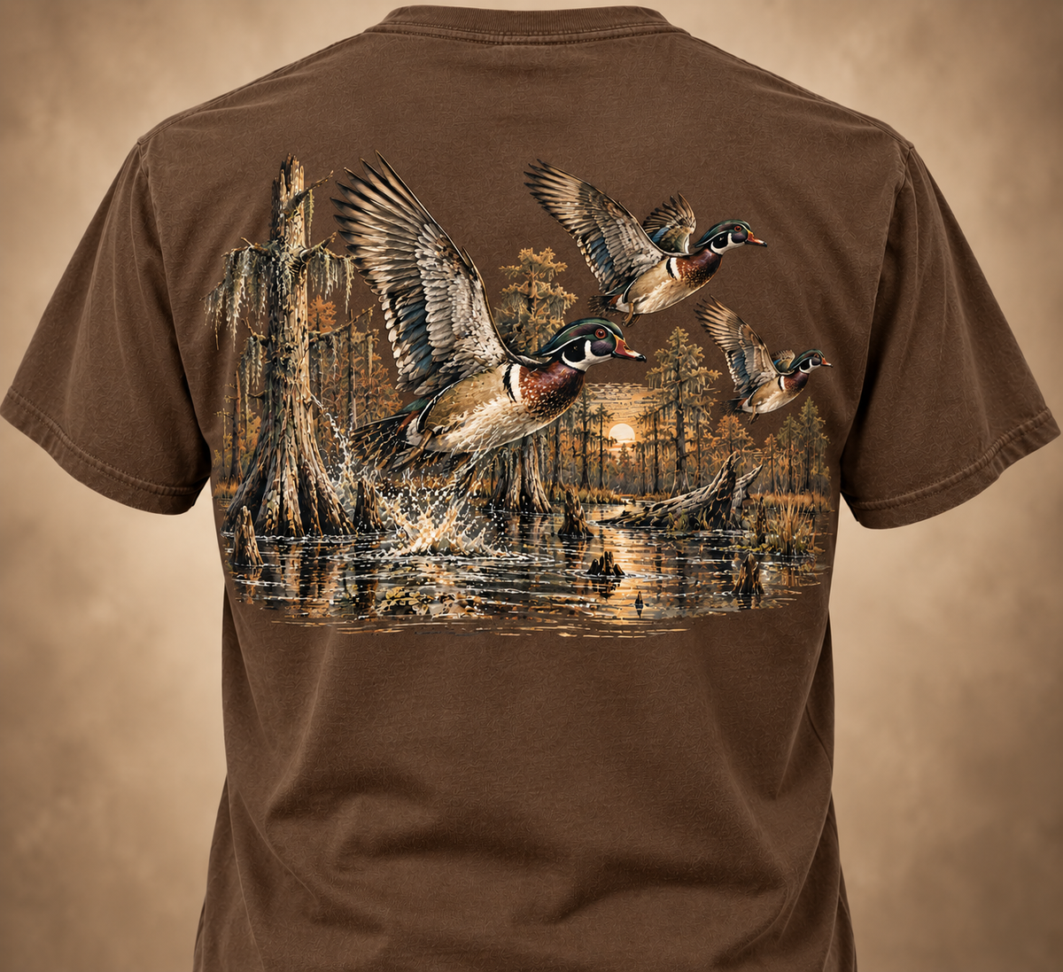 Wood Duck Sunrise Tee – Vintage Duck Hunting