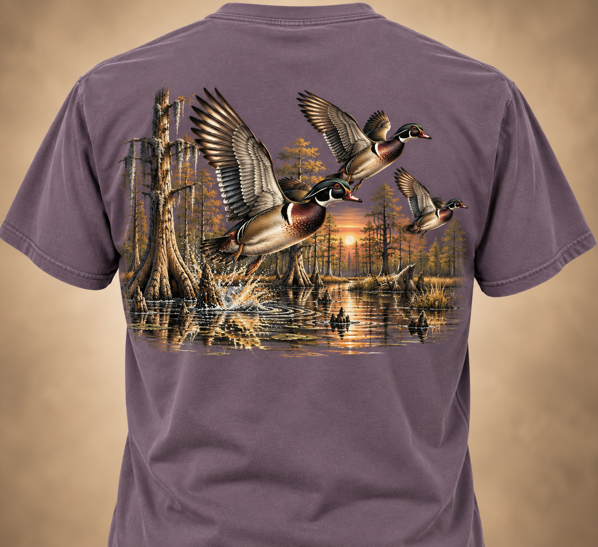 Wood Duck Sunrise Tee – Vintage Duck Hunting
