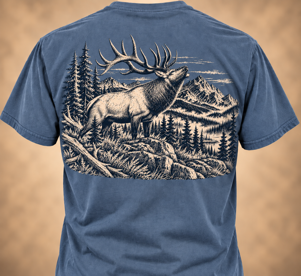 Elk Bugle Tee – Vintage Elk Hunting