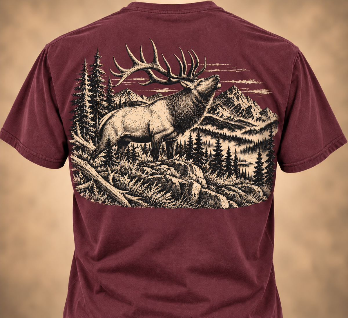 Elk Bugle Tee – Vintage Elk Hunting