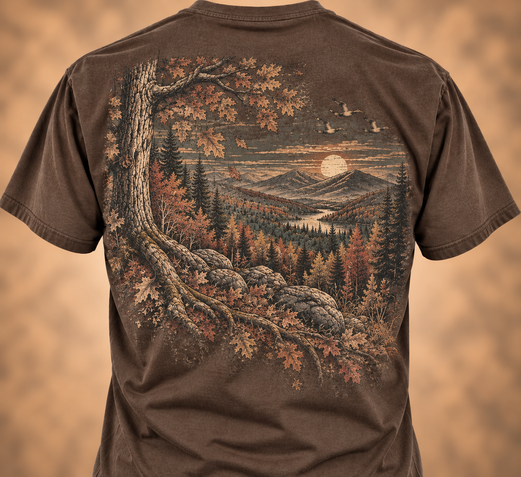 Autumn Ridge Tee – Vintage Fall Mountain Shirt