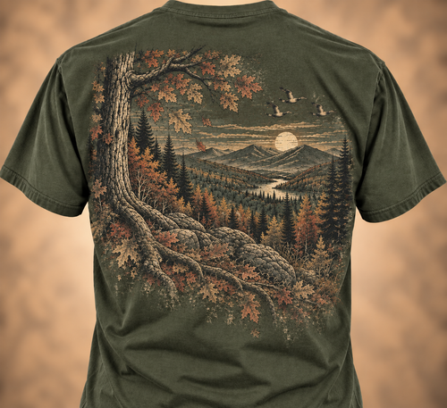 Autumn Ridge Tee – Vintage Fall Mountain Shirt