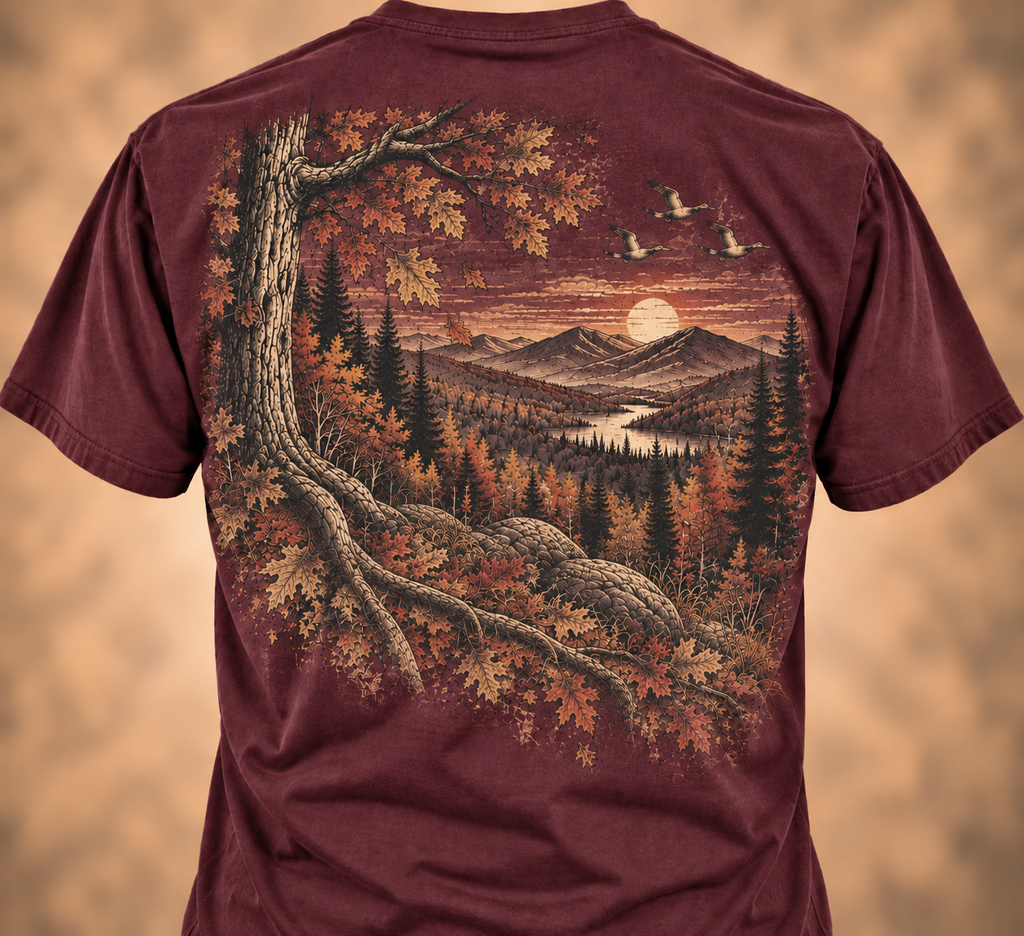 Autumn Ridge Tee – Vintage Fall Mountain Shirt